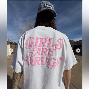 Girls are drugs short sleeve tshirt puffy graphic tee plus size tall 3XL